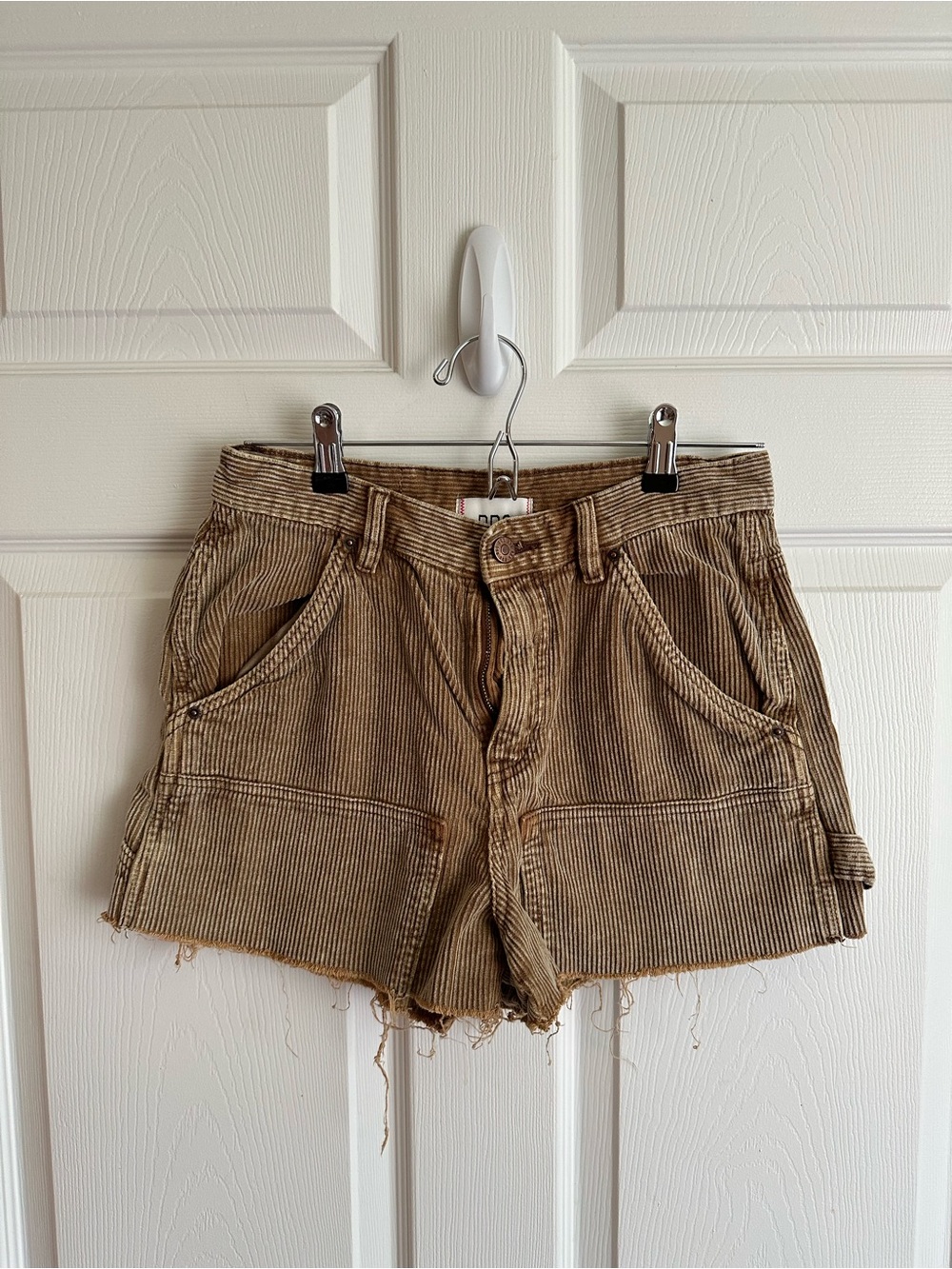 BDG Tan Corduroy Utility Shorts